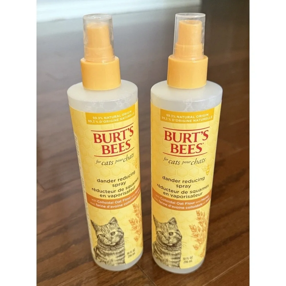 Burt's Bees for Cats Natural Dander Reducing Spray Lot of 2 NEW!